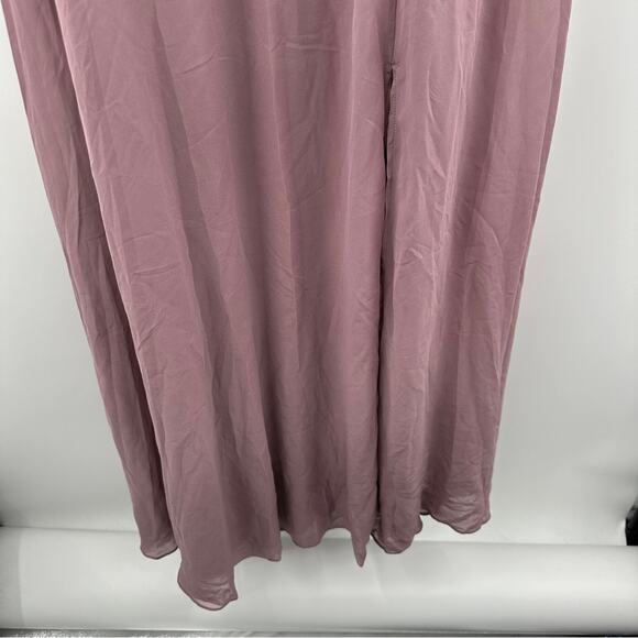 Birdy Grey Devin Convertible Chiffon Maxi Bridesmaid Dress Dark Mauve Sz M NEW - Picture 4 of 11